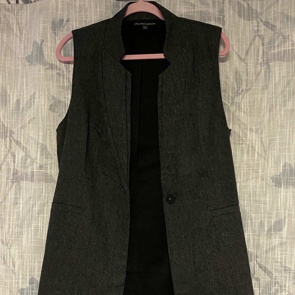 Harlow and Graham sleeveless blazer vest
